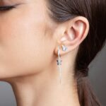 Brinco de prata 925 borboleta pequena - Imagem 3