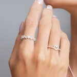 Anel de prata 925 estrelas ligadas cristal - Imagem 2