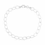 Pulseira de prata 925 elos ovais