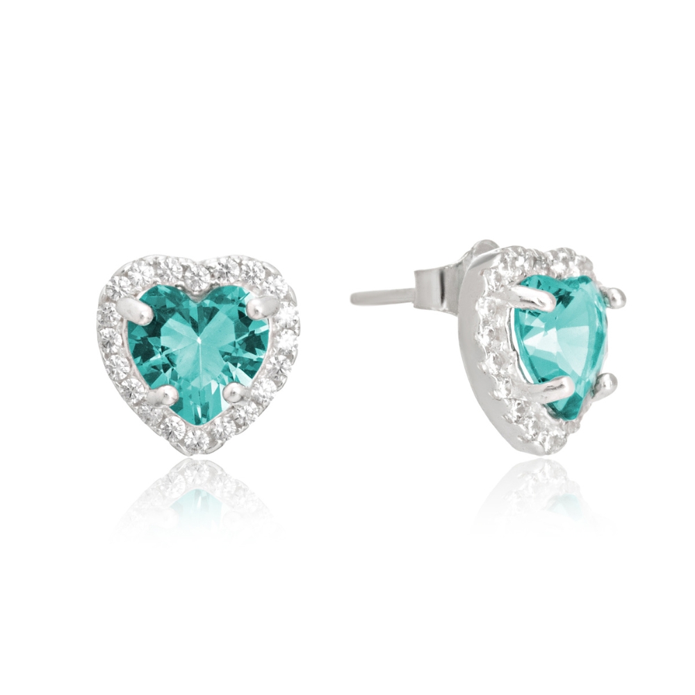 brinco-de-prata-coracao-turmalina-com-borda-cravejada-com-zirconias Brinco de prata 925 coração turmalina com borda cravejada com zircônias - Imagem 1