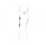 Brinco de prata 925 onda longa