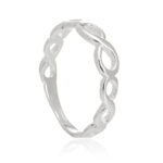 Anel de prata infinitos ligados