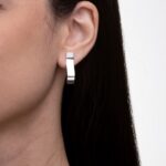 Brinco de prata 925 onda curta - Imagem 2