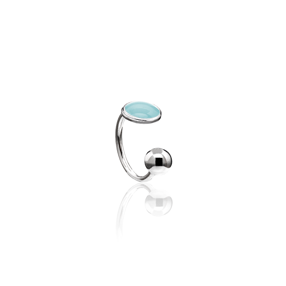 piercing-de-pressao-verde-claro Piercing Pressão De Prata Verde Claro - Imagem 1