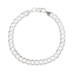Pulseira de prata 925 masculina Groumet 7mm