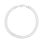 Pulseira de prata 925 masculina Groumet 6mm