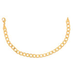 Pulseira masculina Groumet grossa 6mm banhado a ouro 18K