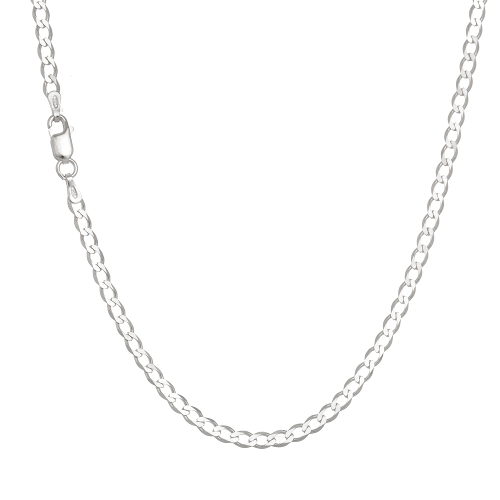 corrente-de-prata-masculina-groumet-3mm-60cm Corrente de prata 925 masculina Groumet 3mm 60cm - Imagem 1