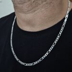 Corrente de prata 925 masculina 3x1 Fígaro 4mm 60cm - Imagem 2