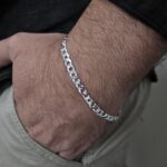 Pulseira de prata 925 masculina Groumet 6mm - Imagem 2