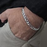 Pulseira de prata 925 masculina Groumet 7mm - Imagem 2