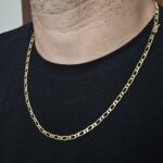 Corrente masculina 1x1 fecho gaveta 4mm banhada a ouro 18K - Imagem 2