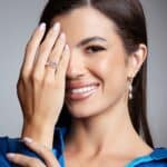 Anel de prata aro triplo zircônias coloridas