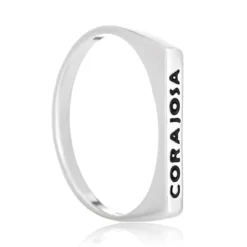 Anel de prata Corajosa