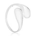 Anel de prata gotas invertidas liso