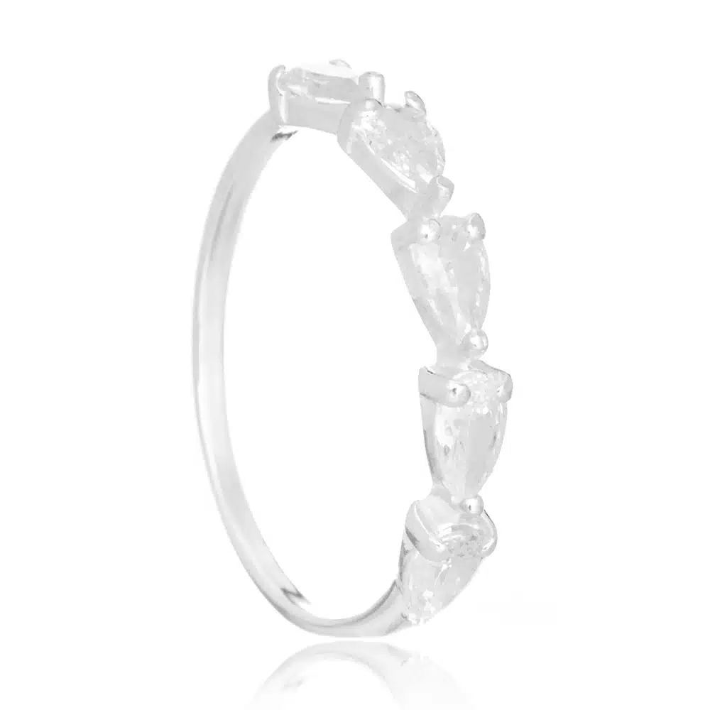 anel-de-prata-meia-aliança-zirconias-gota Anel de prata meia aliança zircônias gota
