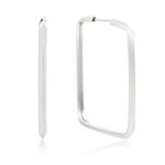 Brinco de prata 925 argola quadrada 3,2 cm