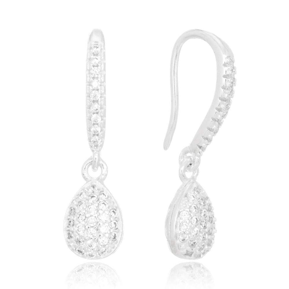 brinco-de-prata-gancho-cravejado-pingente-gota Brinco de prata gancho cravejado pingente gota