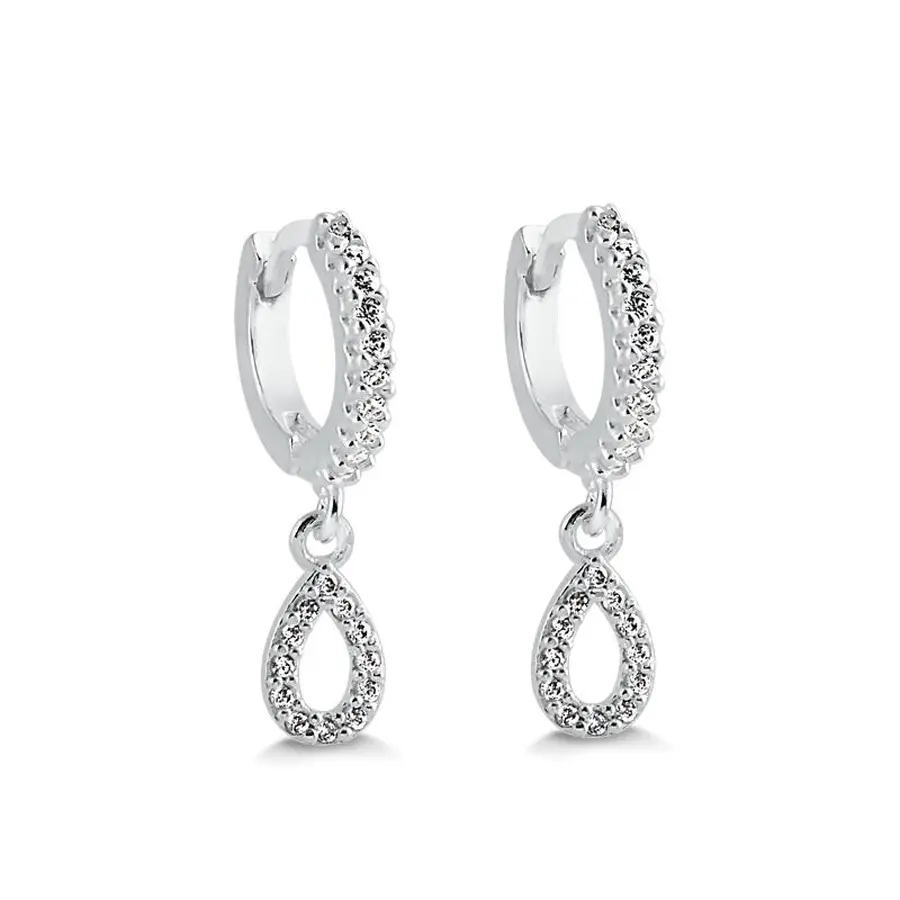 1104d6e17d4e1816708d392062de856a.webp Brinco de prata 925 argola cravejada com pingente gota vazada - Imagem 1