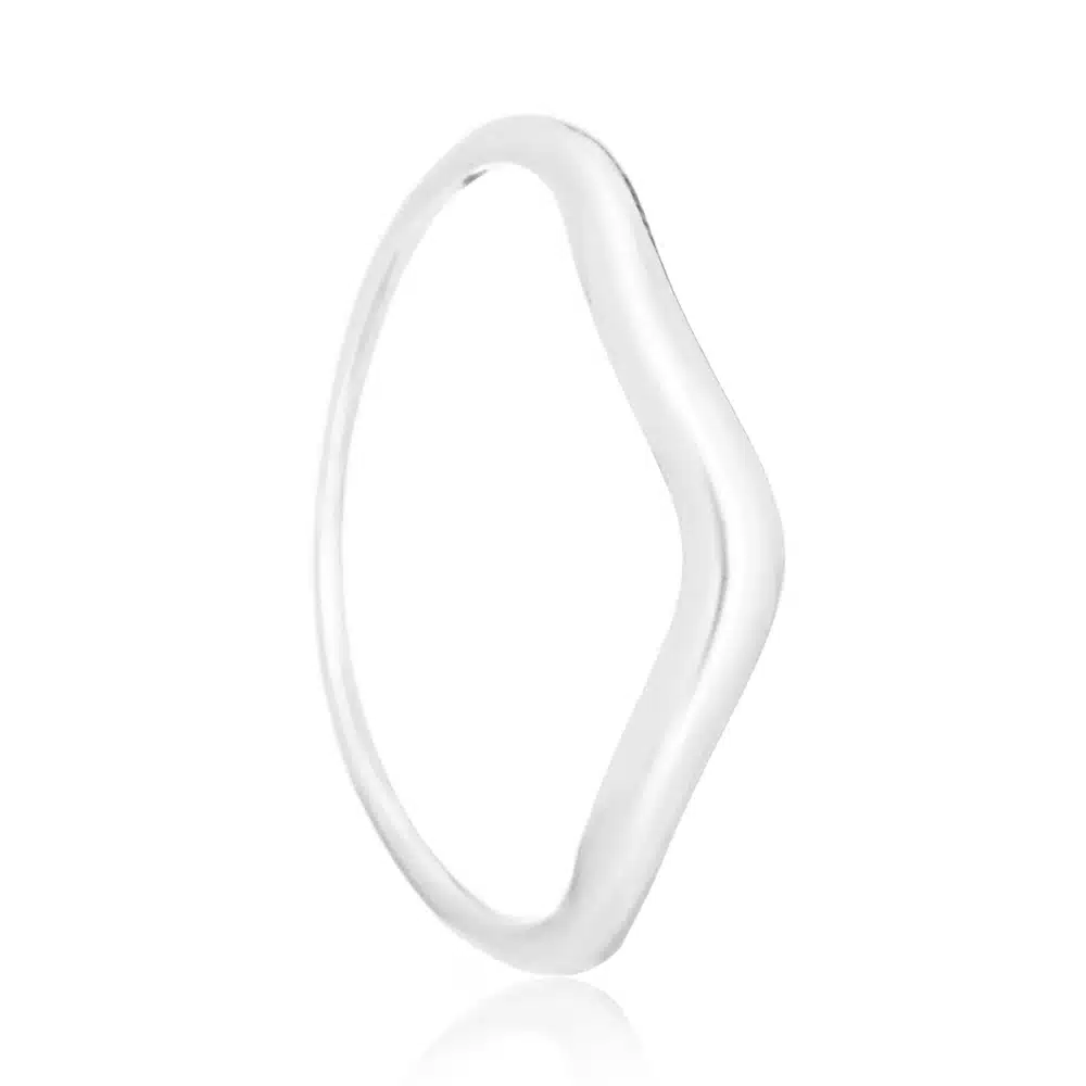 0c735854ff4a016e5b2e29638d235d90.webp Anel de prata 925 aro ondulado liso - Imagem 1