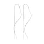 Brinco de prata 925 corrente com fio ondulado