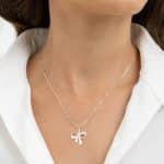 Pingente de prata 925 laço com detalhes - Imagem 2