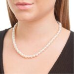 Colar de prata 925 com pérolas 8 mm 47 cm + extensor - Imagem 2