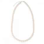 Colar de prata 925 com pérolas 8 mm 47 cm + extensor