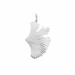 Pingente de prata 925 folha