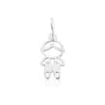 Pingente de prata 925 mini menino vazado