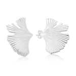 Brinco de prata 925 folha orgânica