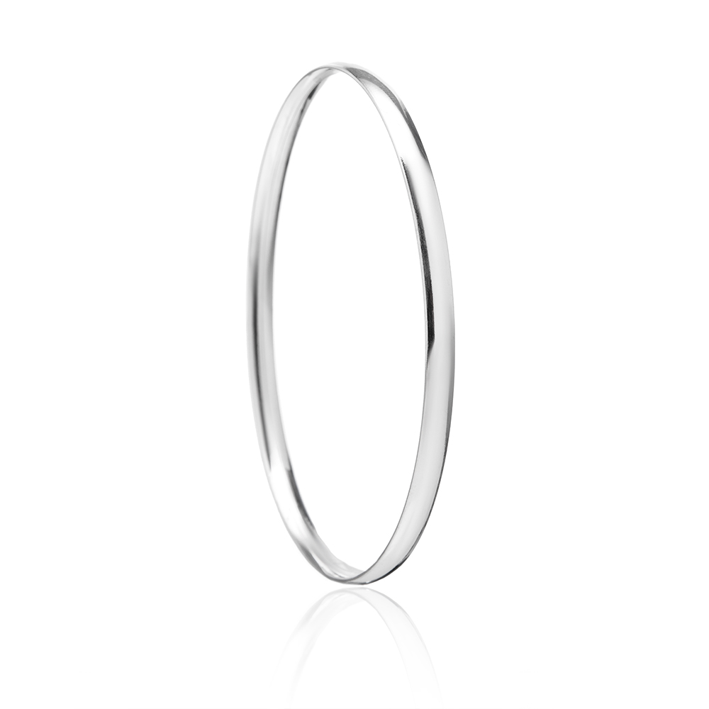 Lelo Teofilo Bracelete pulseira de prata 925 meia cana 4 mm sem fecho - Imagem 1