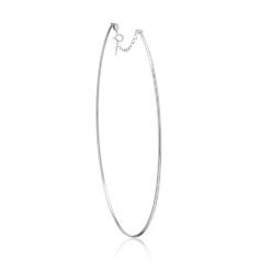 Choker de prata 925 aro rígido fio fino
