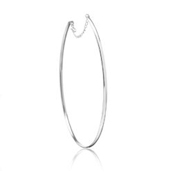 Choker de prata 925 aro rígido fio meia cana