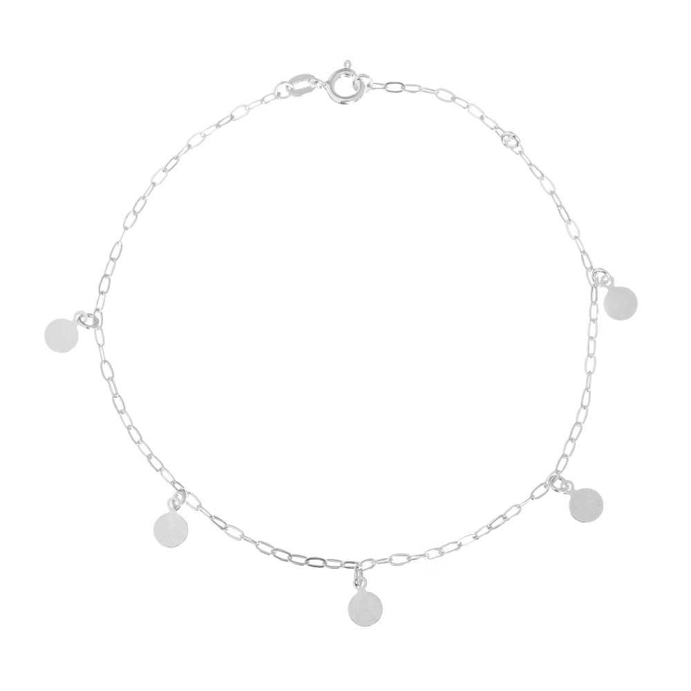 0b322cffa07cfc77a981685a1ddf58ed.jpg Tornozeleira de prata 925 medalhas penduradas - Imagem 1