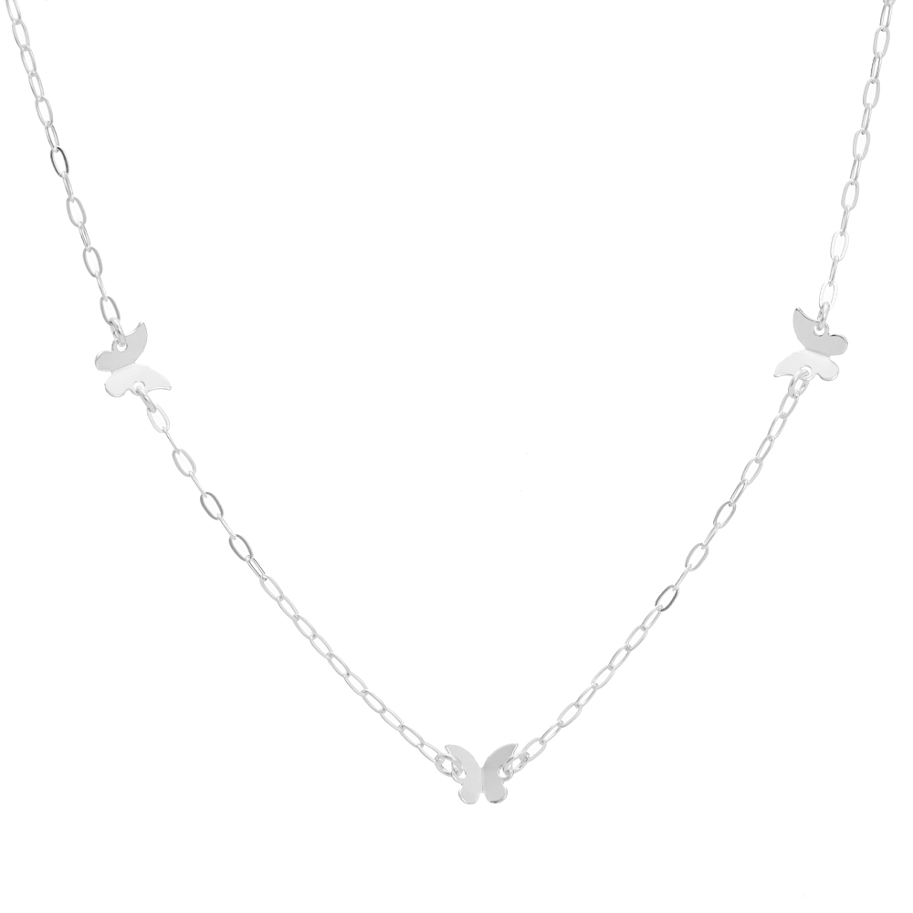 10339c3e9bf67d0e93f26d66cdf8320b.jpg Choker de prata 925 borboletas origami - Imagem 1