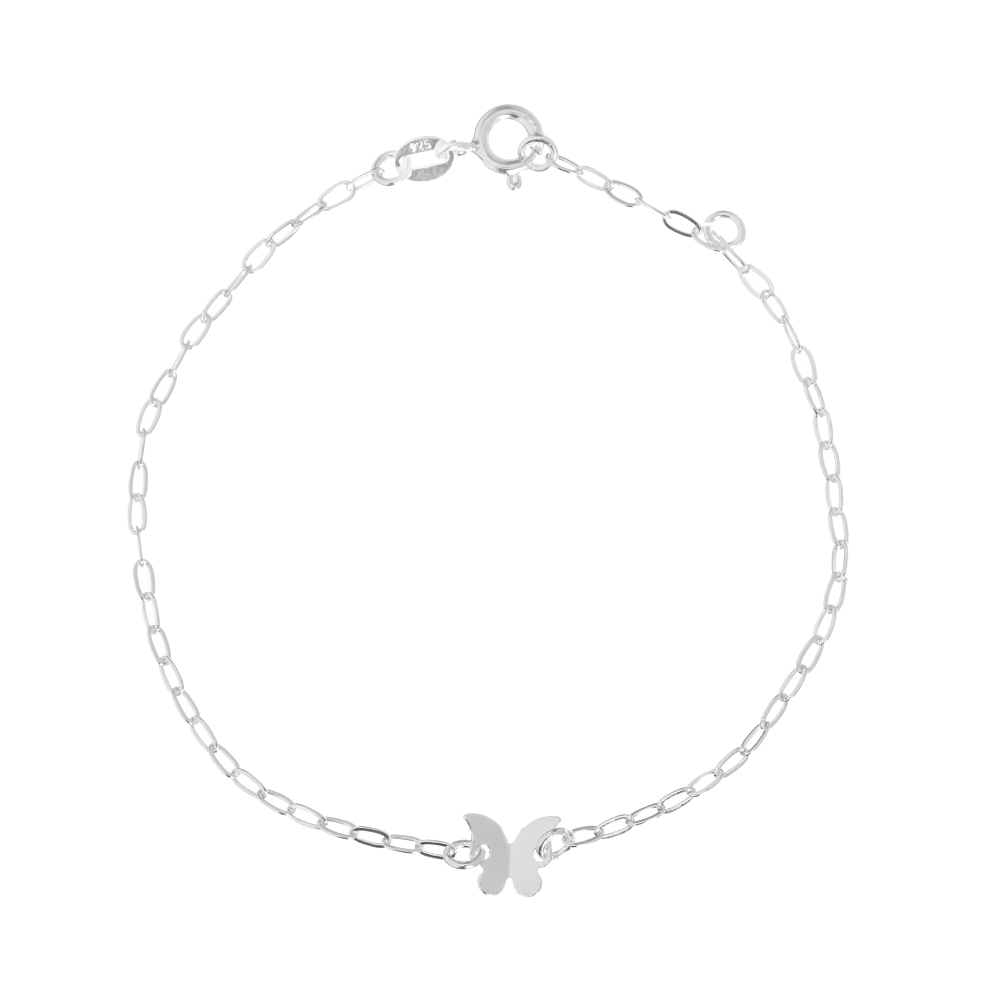 126825c0f204569d6dd7dd7af62ffe4f.jpg Pulseira de prata 925 borboleta origami no centro - Imagem 1