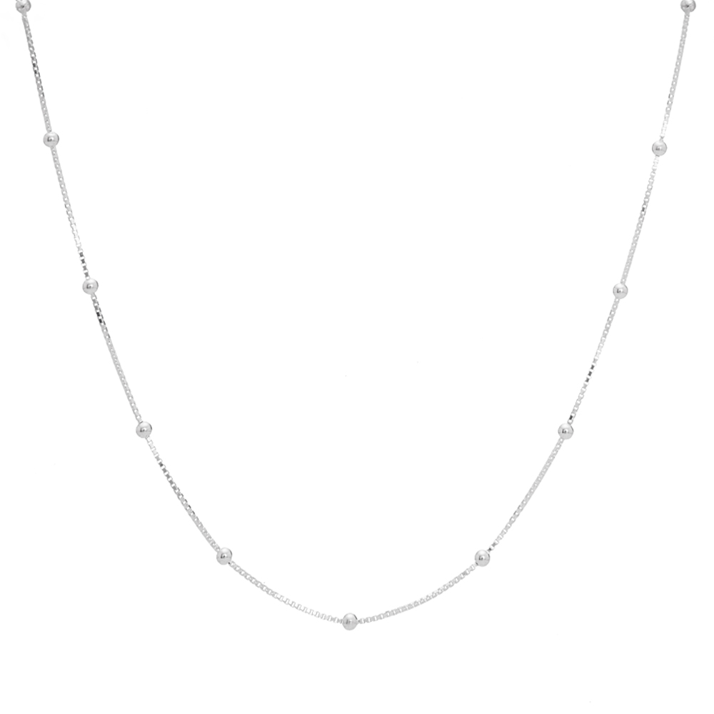 7cff8d455212d9ac56289abb46895db3.jpg Corrente de prata 925 malha veneziana V15 com bolinhas - vários comprimentos - Imagem 1