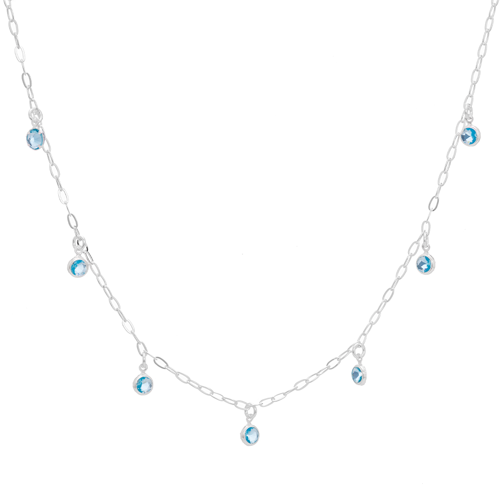 857e4ccff0566f05799eed53b8c30f67.jpg Choker de prata 925 pingentes zircônias redondas azul claro - Imagem 1