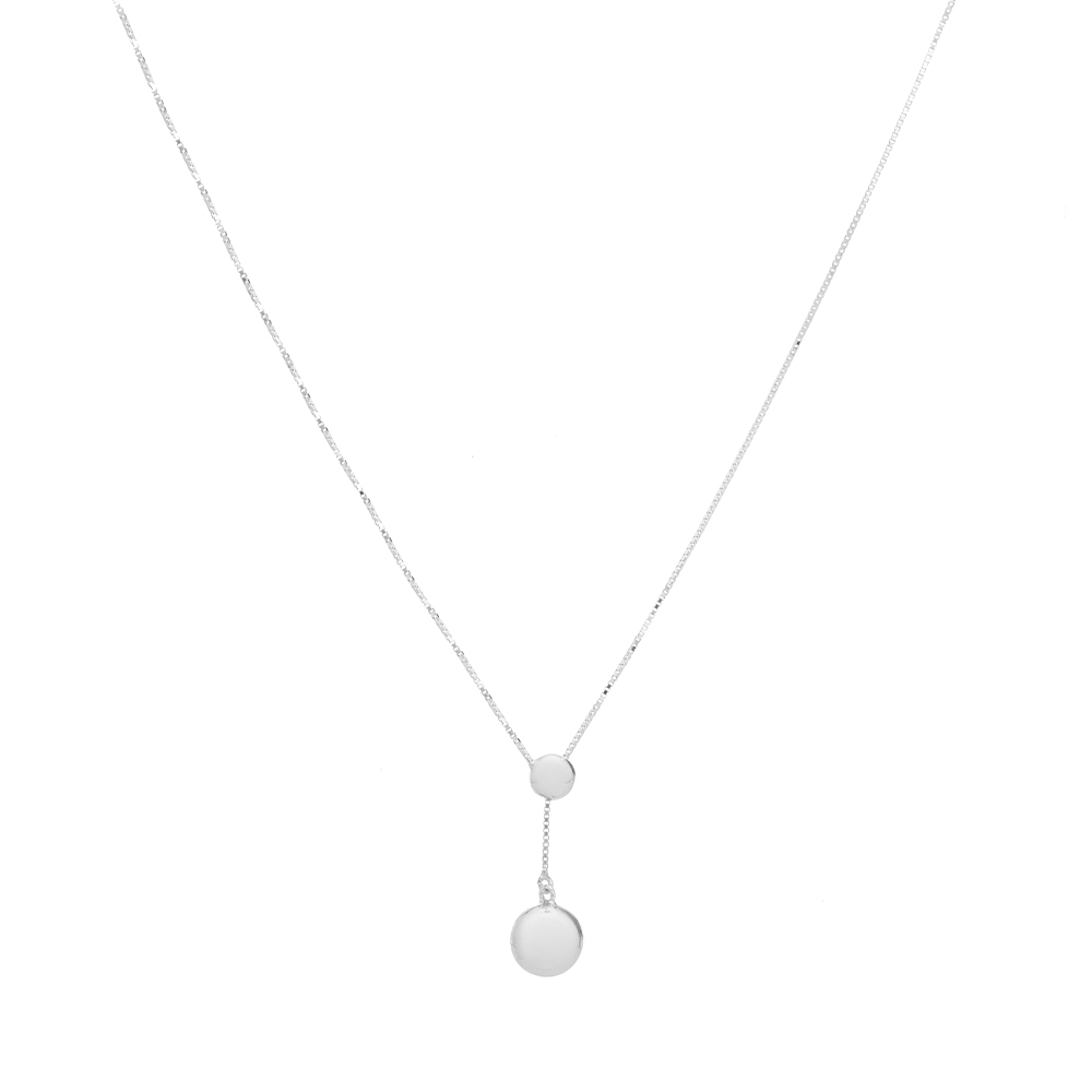 a8cf1a795ad2274cdc0421e868884a52.jpg Colar de prata 925 gravatinha duas bolinhas - Imagem 1