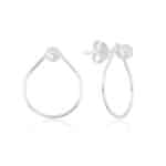 Brinco de prata 925 gota vazada com pérola