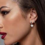 Brinco De Prata 925 Argola Pequena Cravejada Zircônias Cristal - Imagem 4