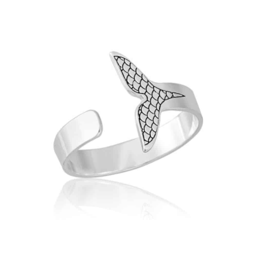 15b4d777b151967056417cf5f892bb1c.jpg Anel de prata 925 aberto rabo de sereia - Imagem 1