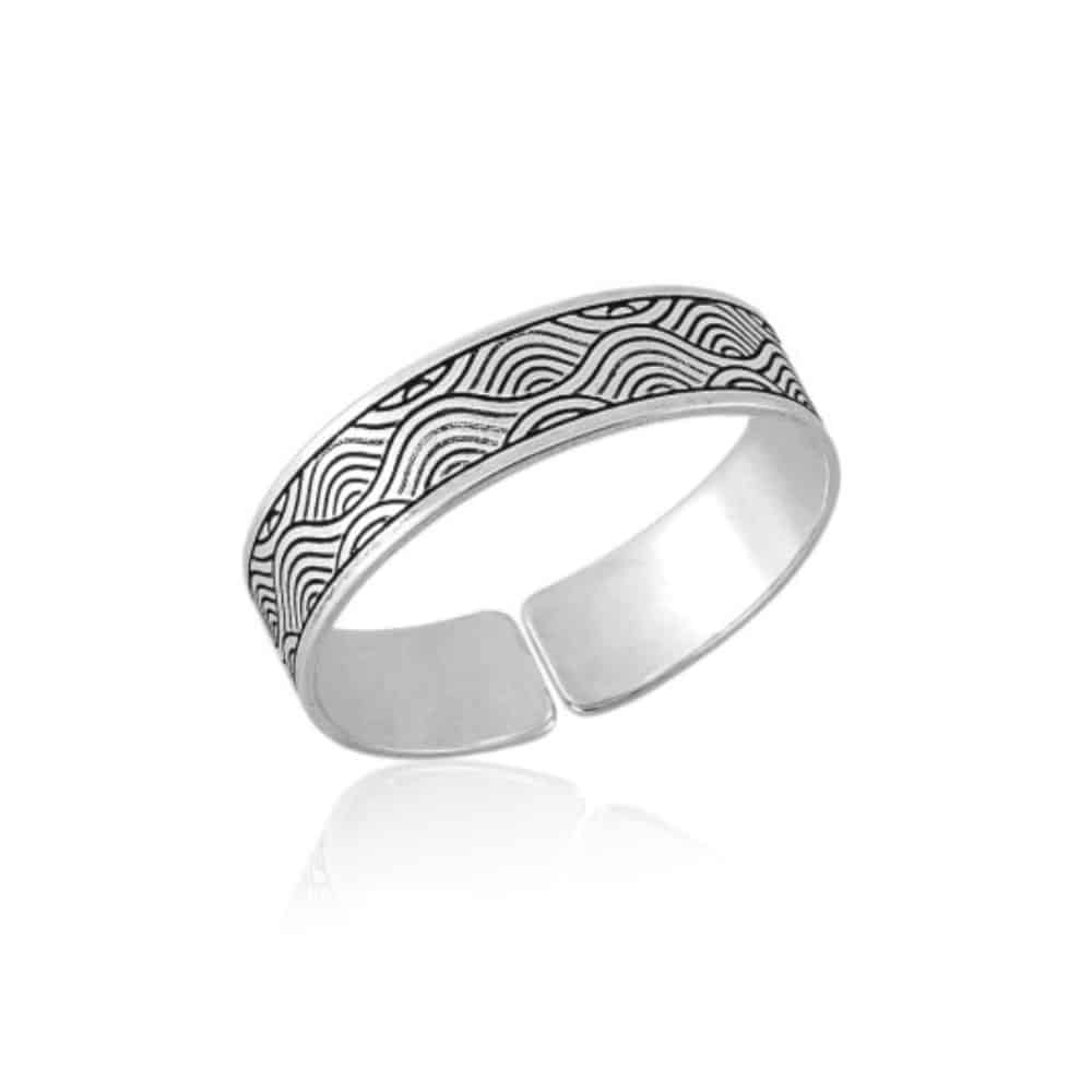 6ada542602bc45ea95e1bc5a0ad06cbf.jpg Anel de prata 925 aberto boho detalhes envelhecidos - Imagem 1