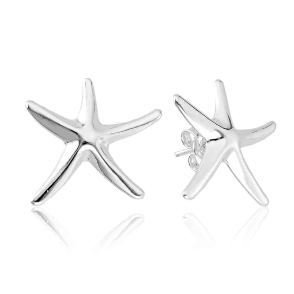 7f8afbfe637b2ab946b764583bd22998.jpg Brinco de prata 925 estrela do mar liso - Imagem 1