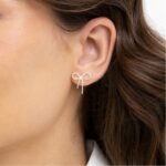 Brinco de prata 925 laço fino - Imagem 2