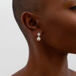 Brinco de prata 925 ponto de luz com pérola - Imagem 2